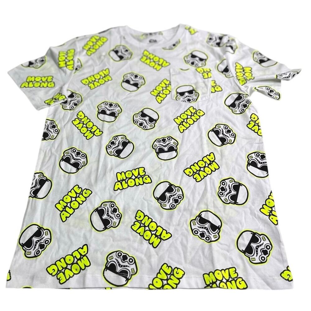 XXL BOYS STAR WARS TEE NEON AND WHITE NWOT